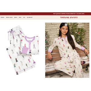 Taylor Swift Eras Tour Waffle Knit Pajama Size Small NEW